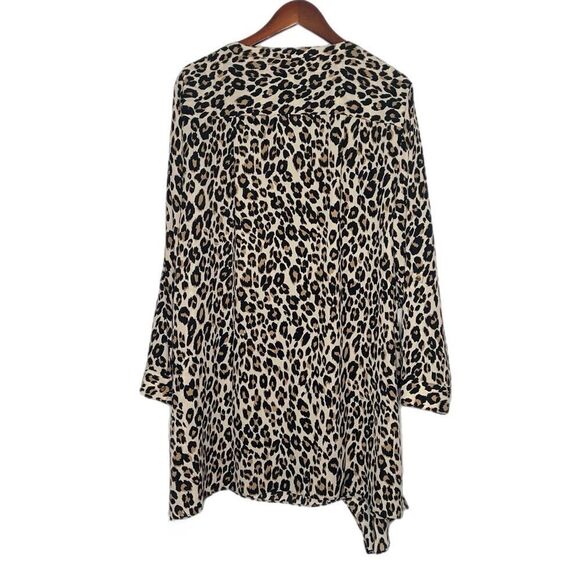 Chicos Cheetah Print Asymmetrical Hem Tunic Dress - Picture 2 of 6